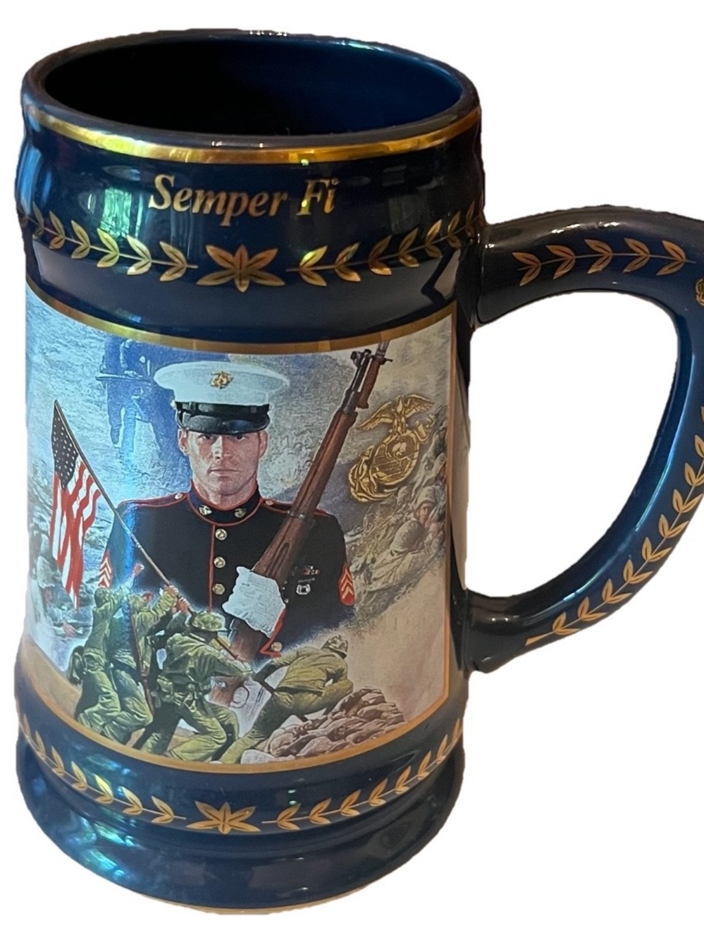 USMC Hamilton Collection The Few, The Proud US Marine Corp Cup Stein Numbered
